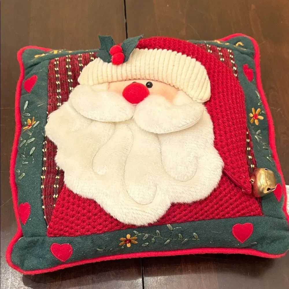 Festive Santa Claus Decorative Pillow 13”